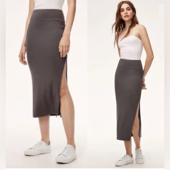 Aritzia Wilfred Free Shields Side Slit High Rise Pencil Maxi Skirt - Picture 2 of 3